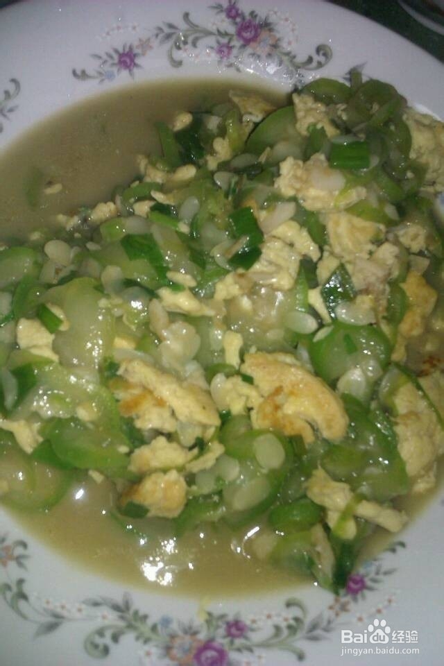 家庭快手菜，鸡蛋炒丝瓜
