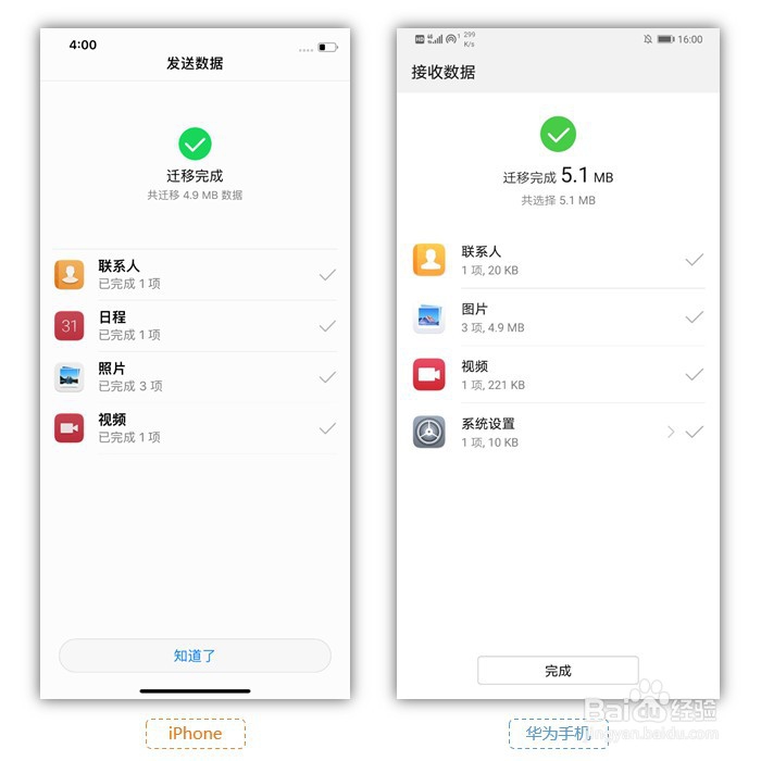 怎么把苹果手机数据传到安卓手机，华为手机为例