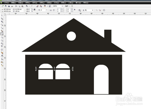 coreldraw软件怎么绘制卡通小房子?