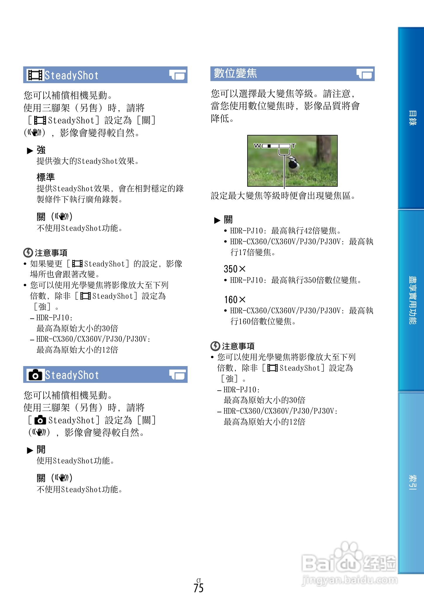 SONY HDR-CX360摄像机说明书:[8]