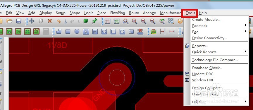 candence allegro中如何查找多余的线头 cline