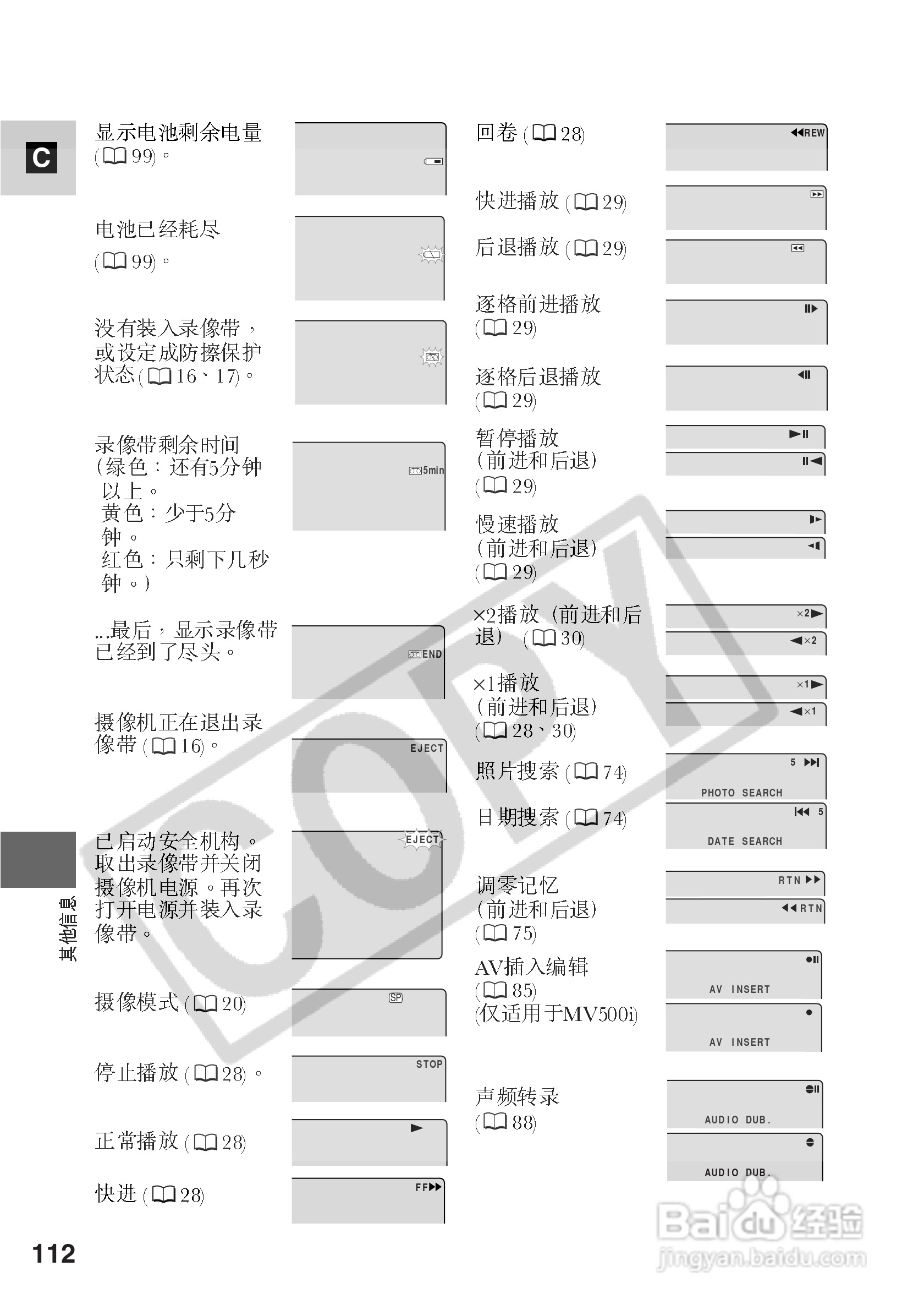 佳能MV500数码摄像机使用说明书:[12]