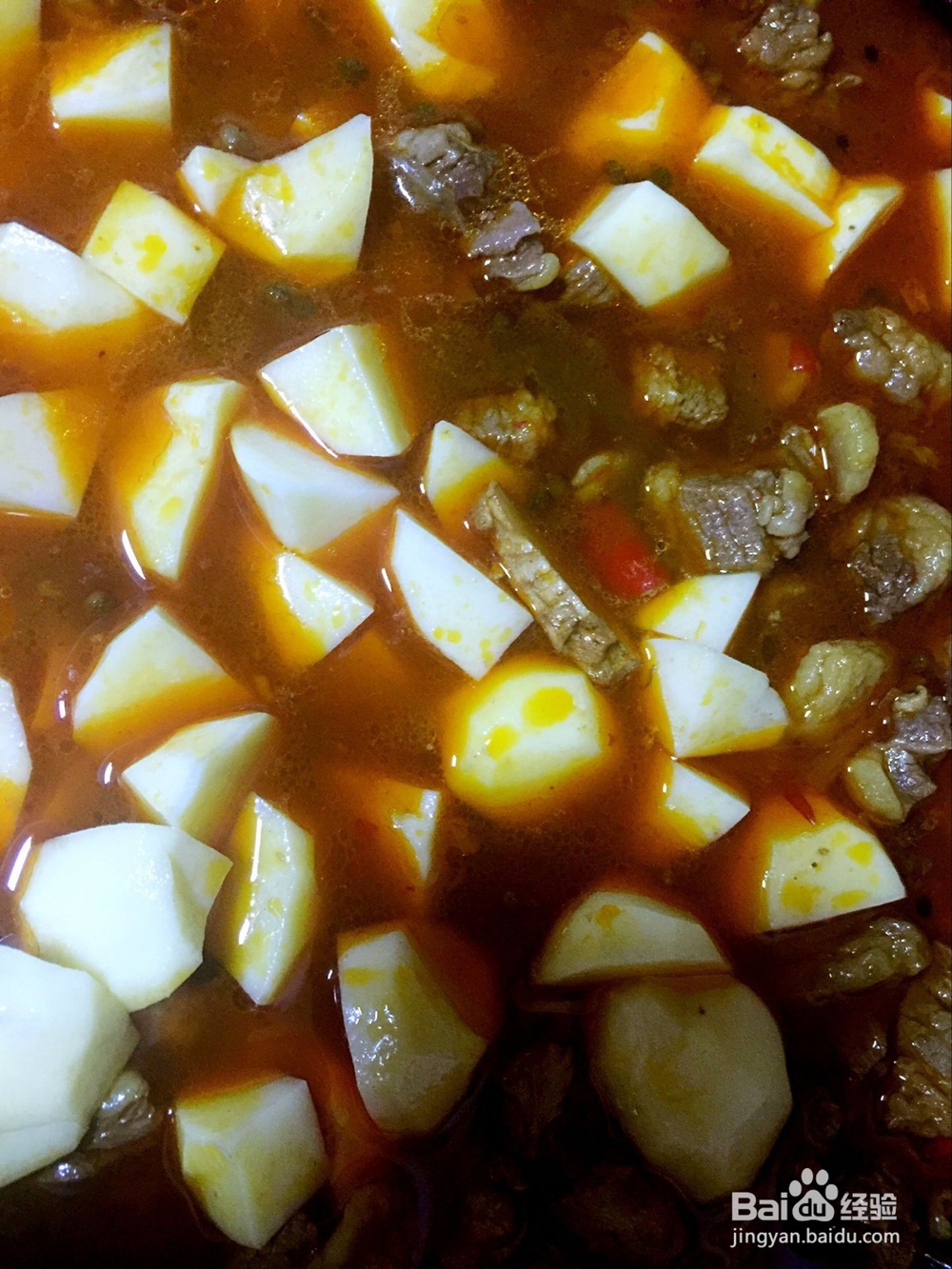 家常咖喱味土豆烧牛腩的做法