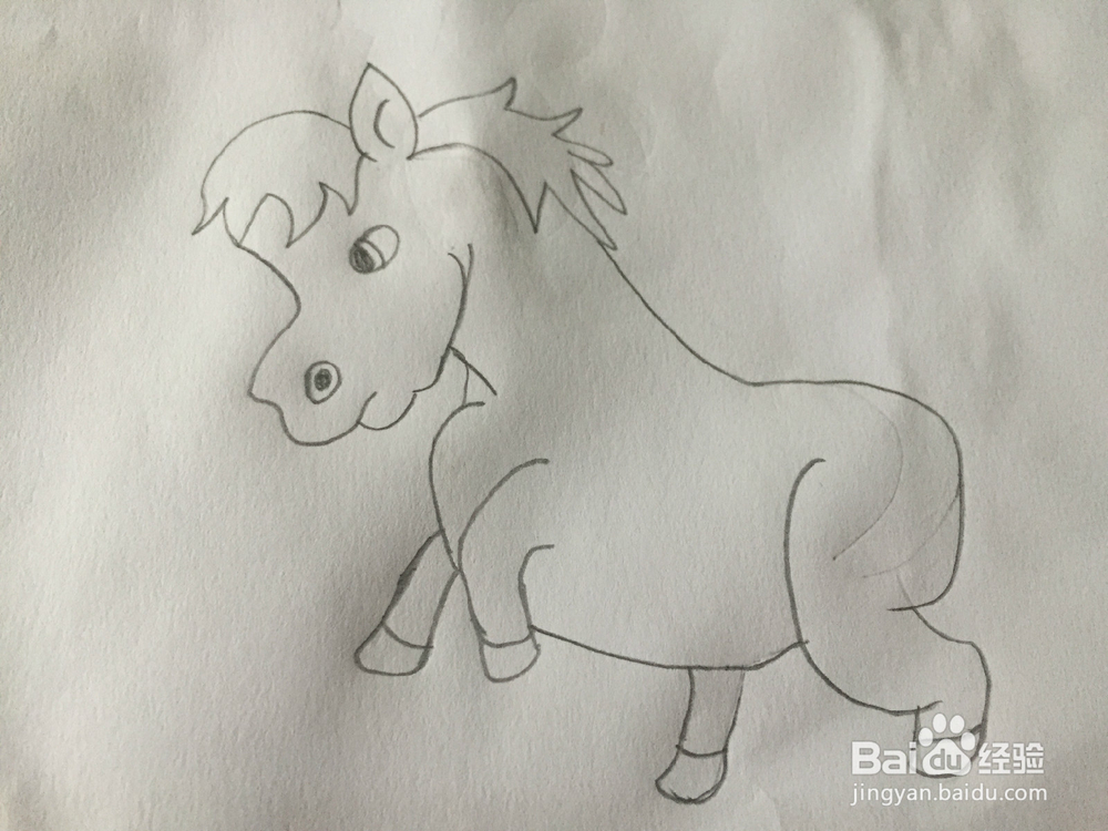 画画——画一匹奔腾的马