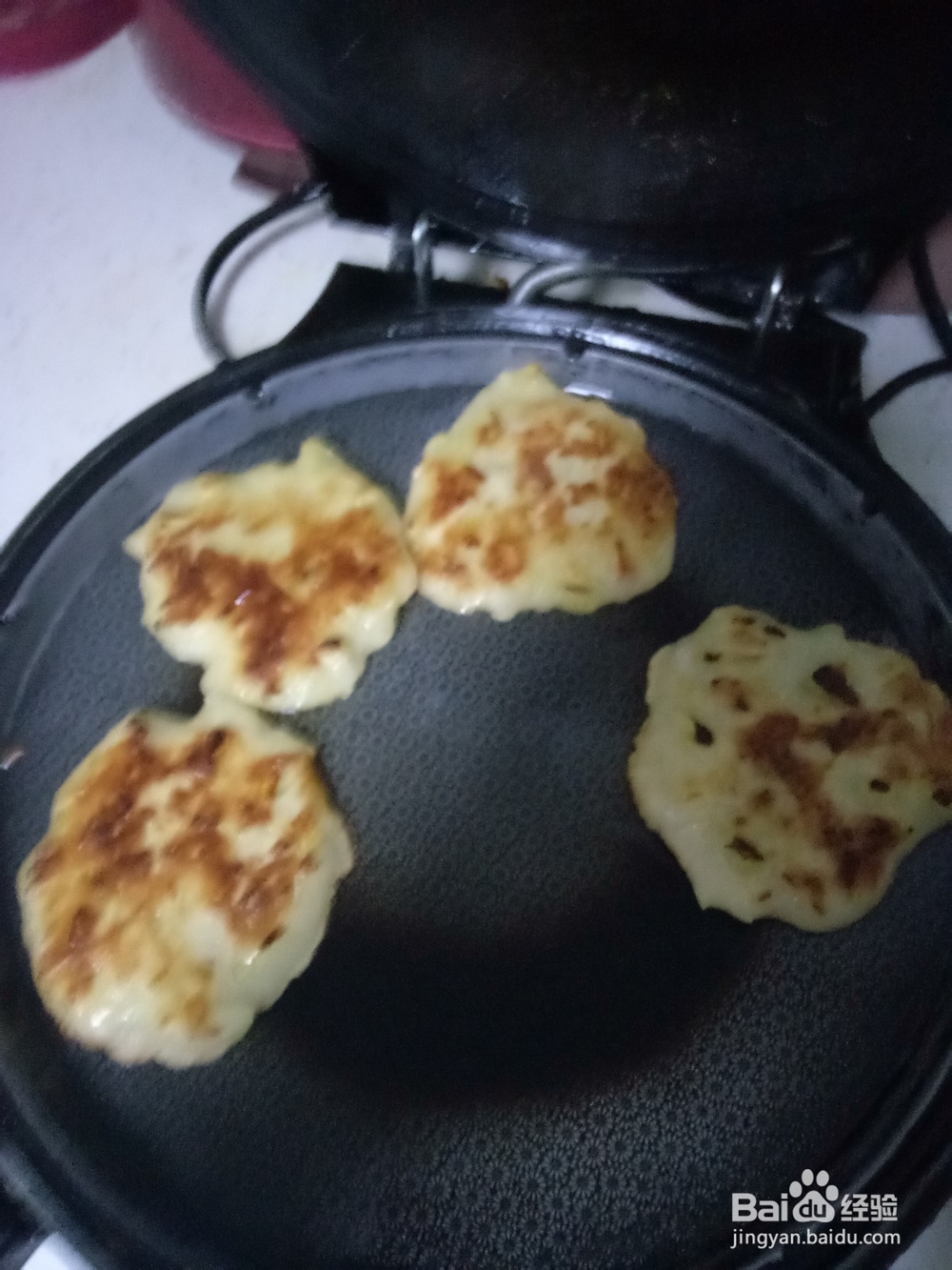电饼铛鲜桃饼
