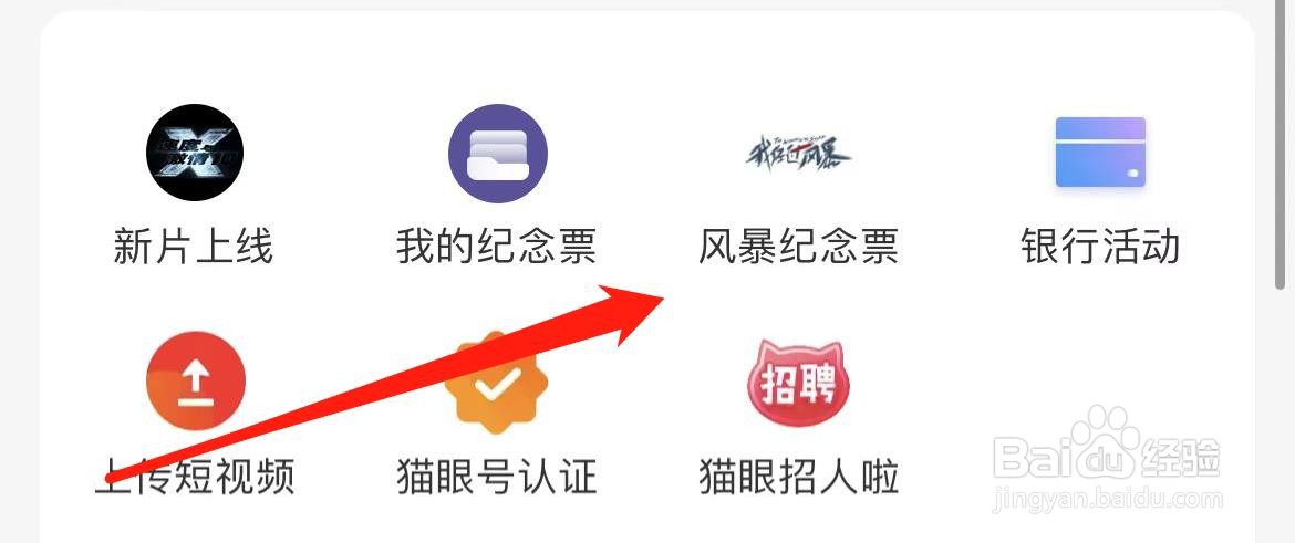 猫眼在哪里查看风暴纪念票