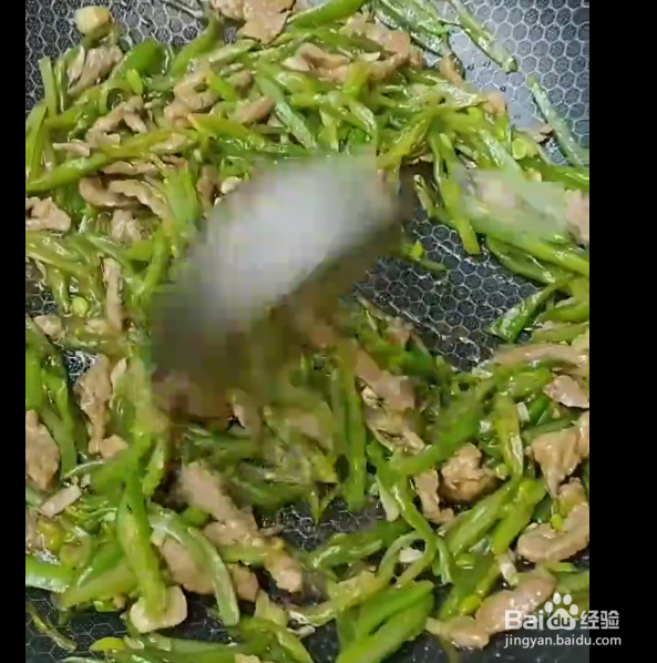 豆角丝炒肉的做法