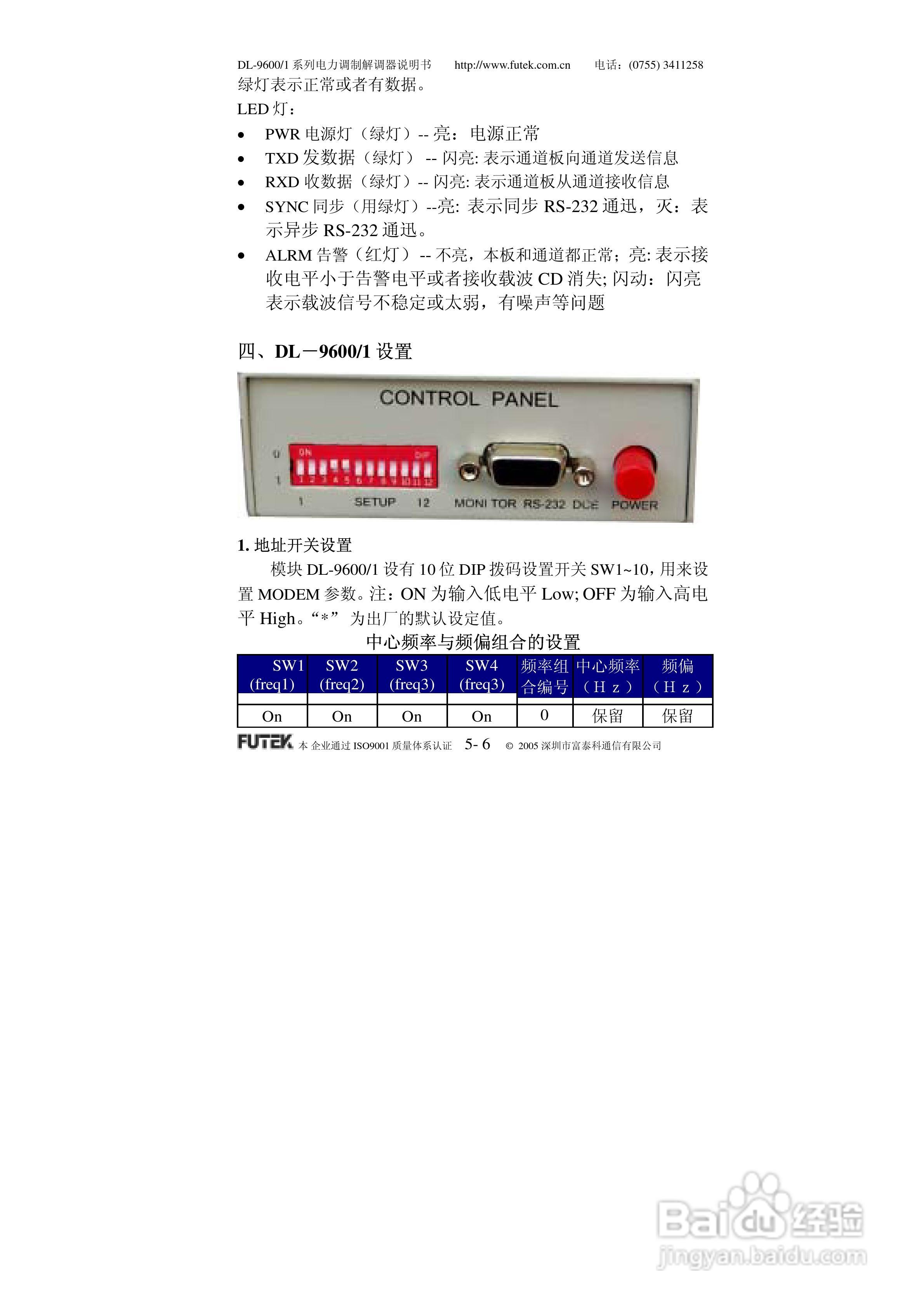 美国FUTEK DL-9600/1系列电力调制解调器说明书:[1]