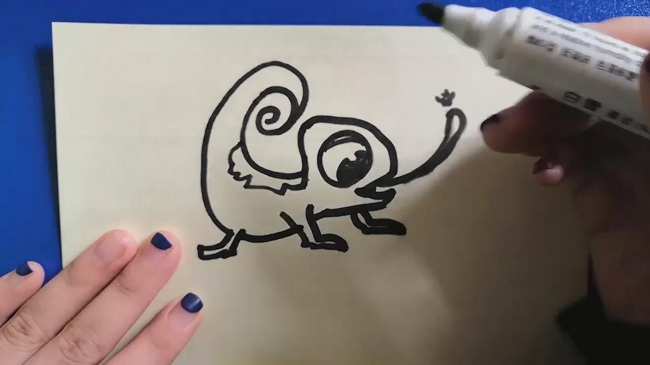 卡通变色龙怎样画？