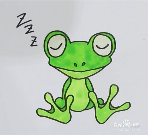 青蛙冬眠的图片简笔画图片