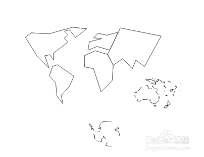 七大洲的简笔画