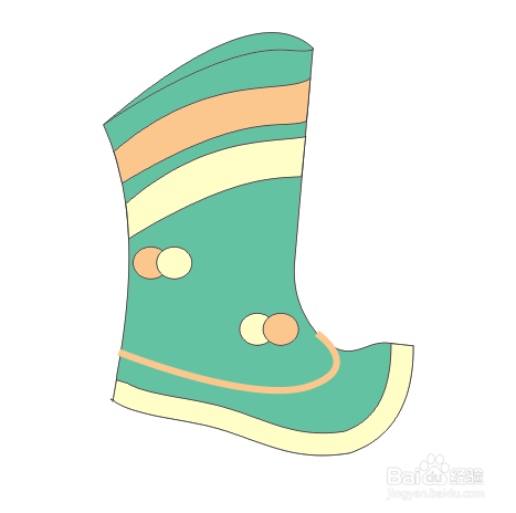 蒙古靴子的简笔画