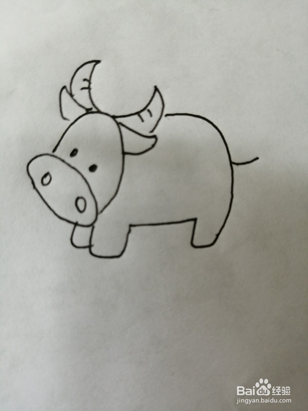 可爱的小牛怎么画