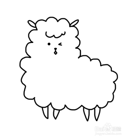 卡通简笔画：小绵羊简笔画