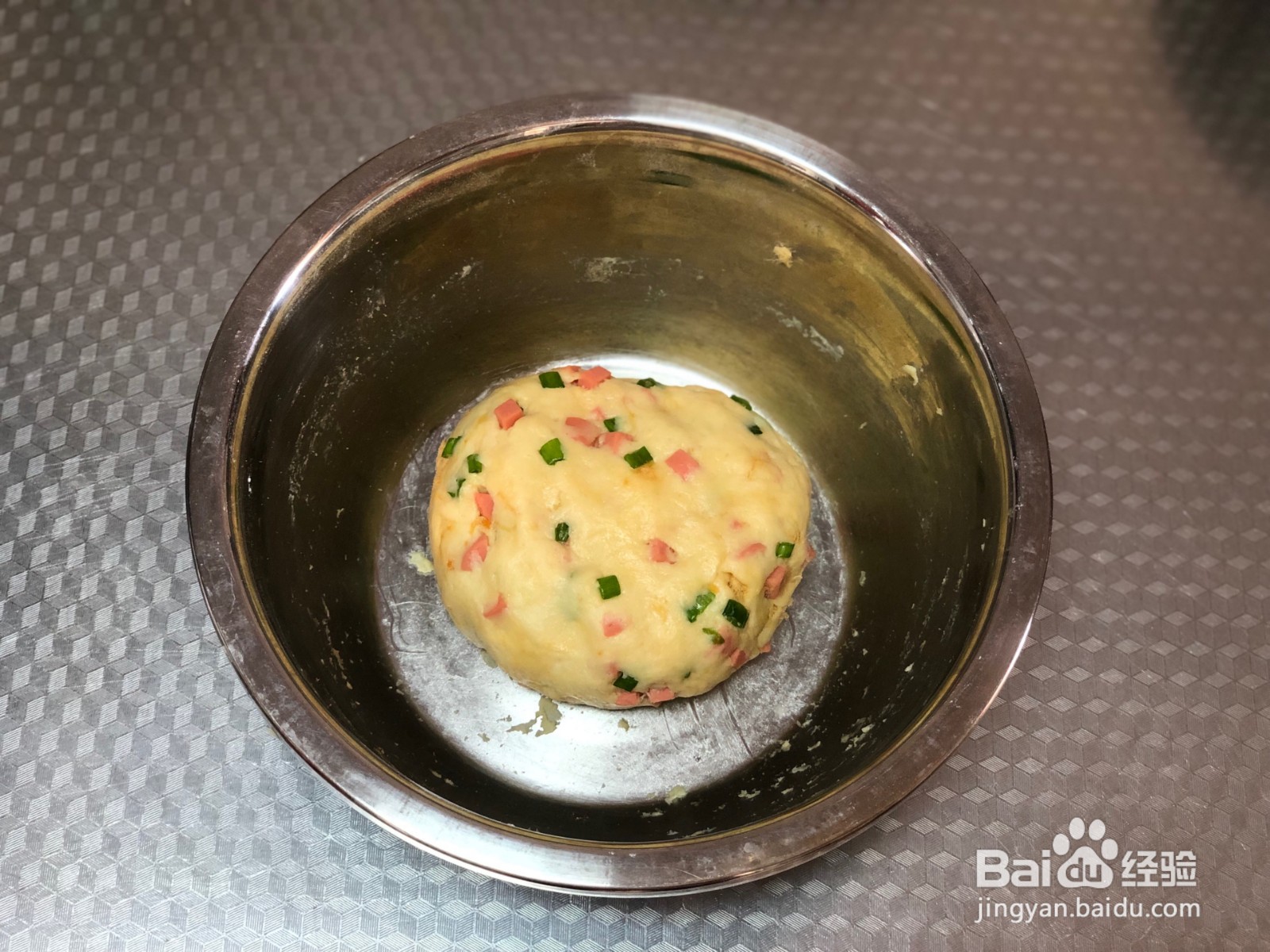 香葱肉松火腿司康的做法