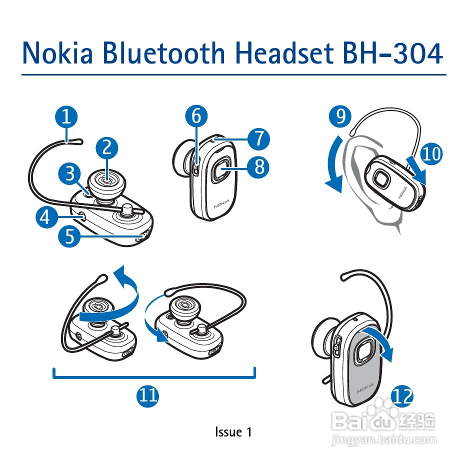 Nokia蓝牙耳机BH-304说明书:[1]