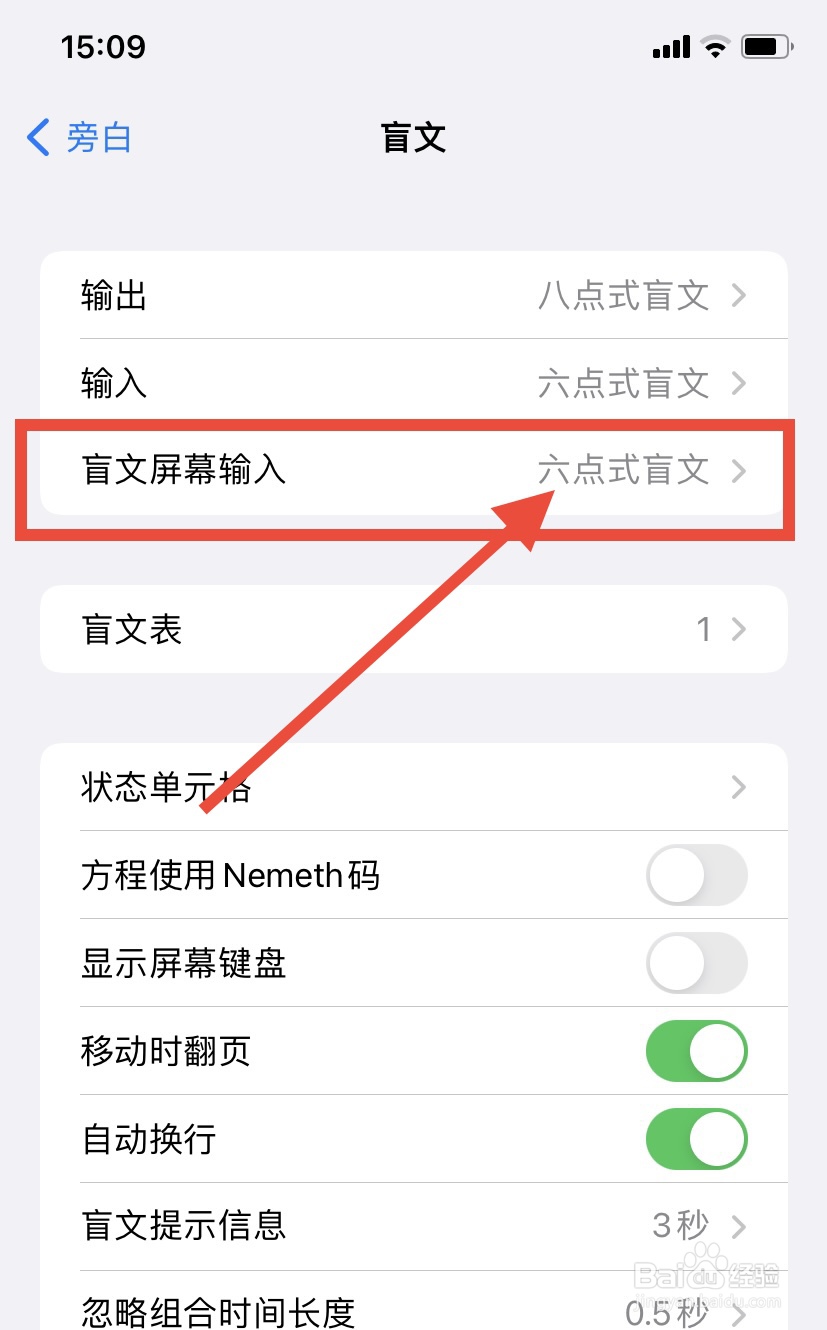 iPhone旁白盲文输入怎么设为简写盲文