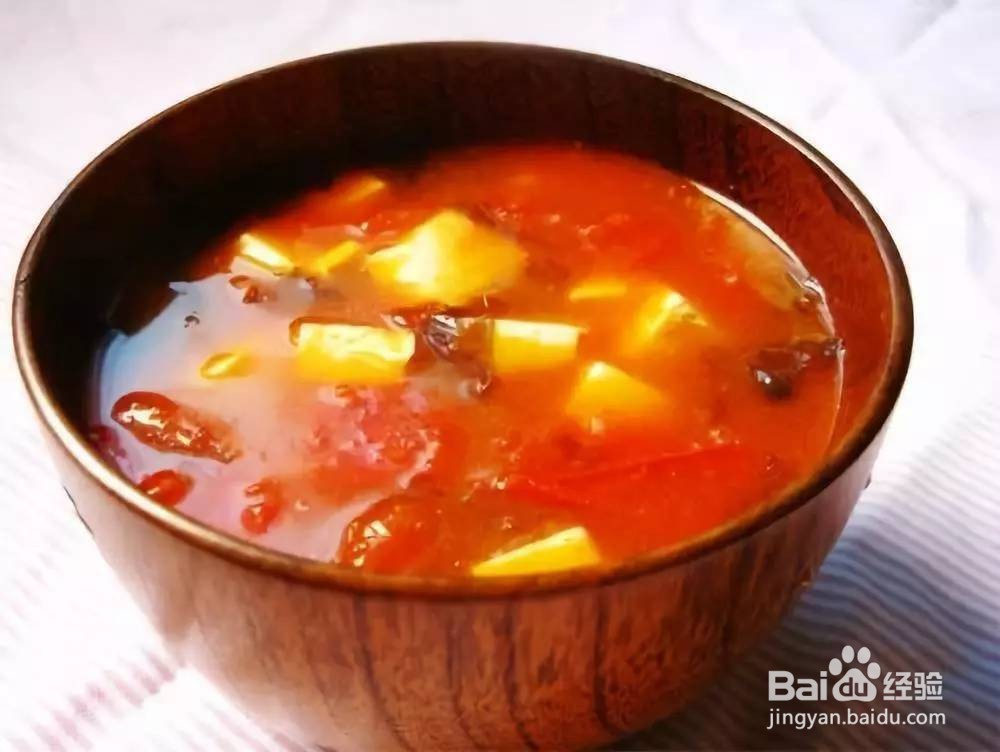 嫩豆腐西红柿清汤