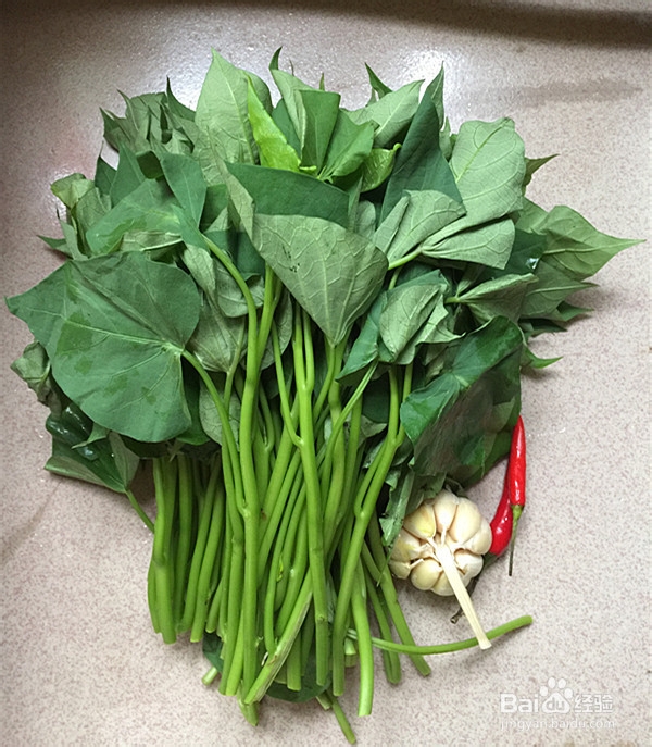 豉油番薯叶的制作方法