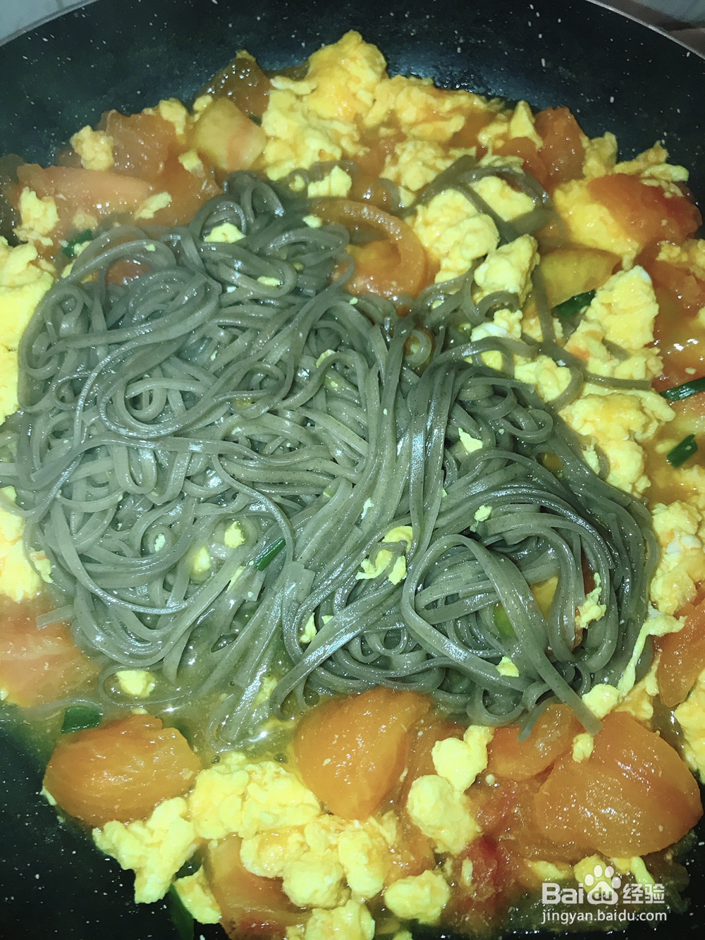 吃光光的西红柿鸡蛋荞麦面