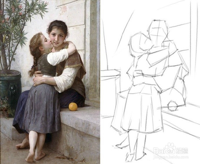 人体艺术油画手绘过程图，一步步教你画人体油画