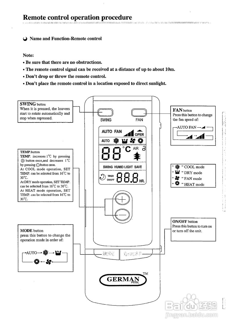 德国宝KF-50TW/A1分体式空调使用说明书:[1]
