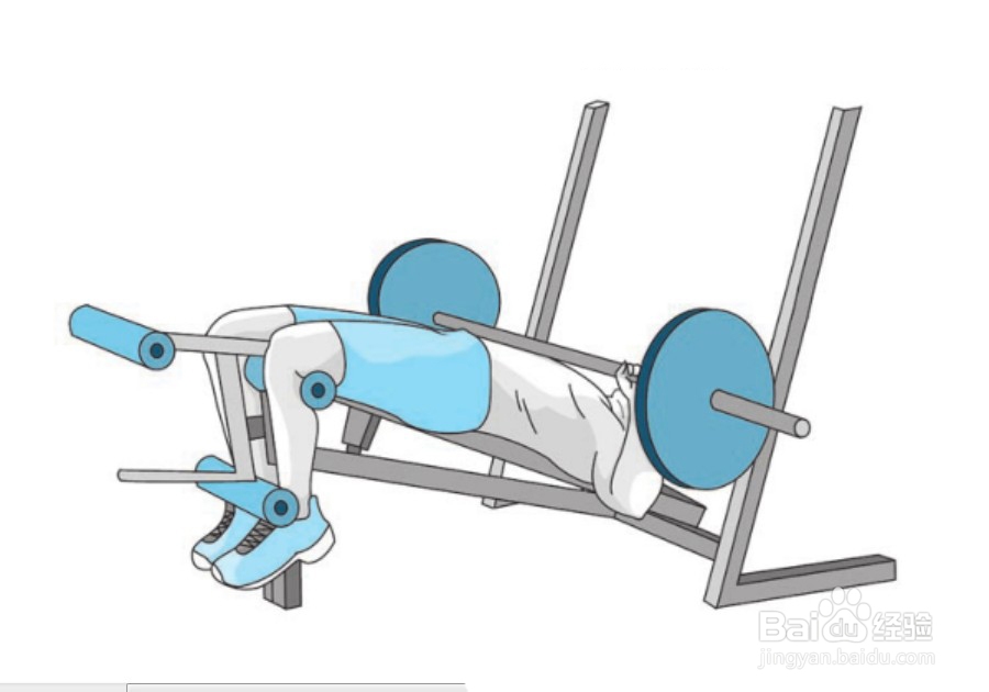 【杠铃训练塑造胸肌 练胸肌】之杠铃下斜卧推