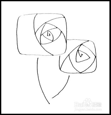 怎样画简笔画（花卉）：[4]玫瑰3