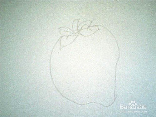 简笔画草莓的画法：