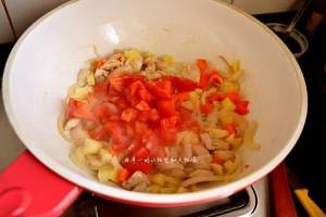 番茄鸡肉浓情焗饭的步骤