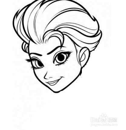 动画人物爱莎简笔画