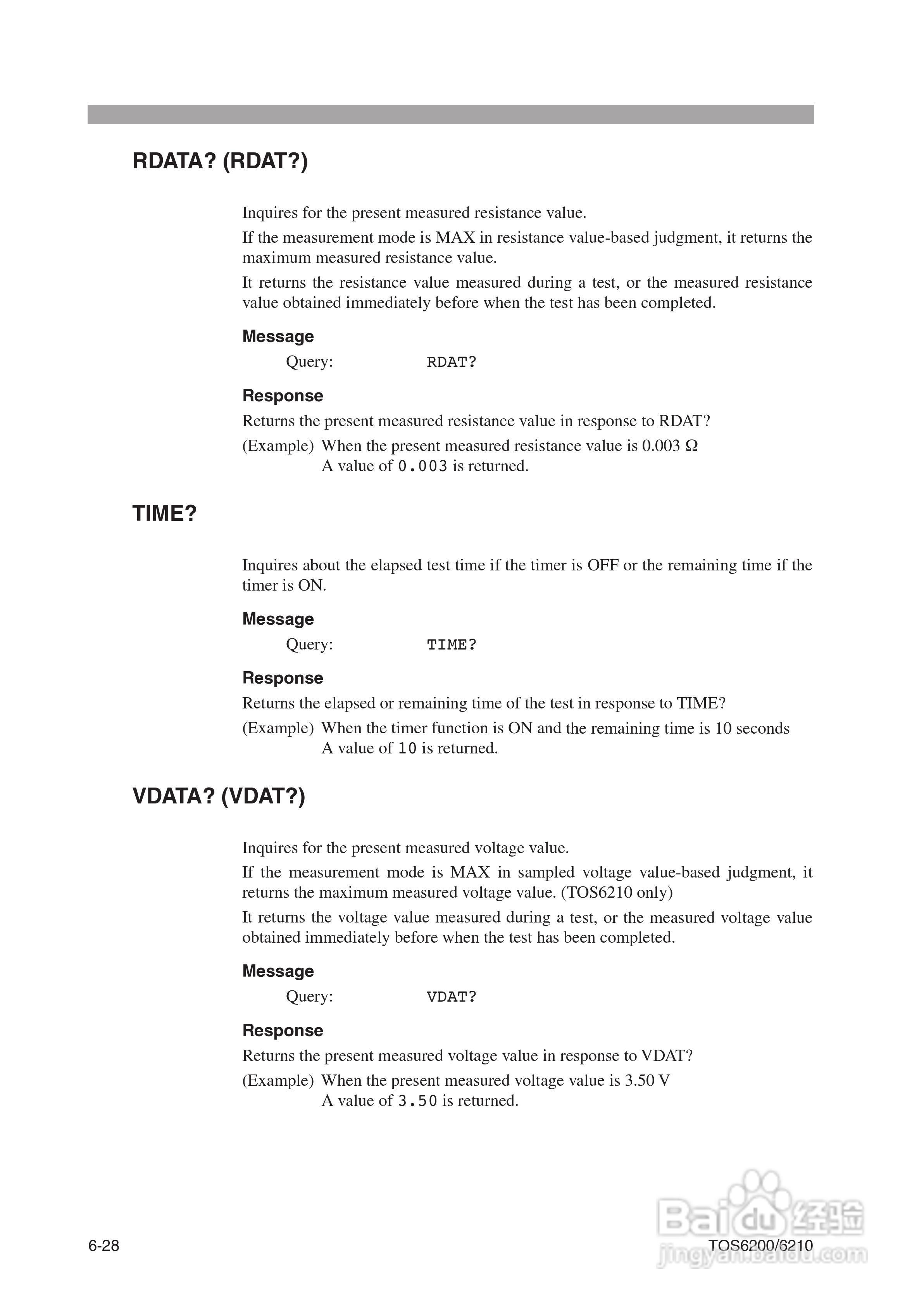 TOS6200/6210地线导通测试仪说明书:[11]