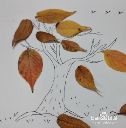 用秋天的叶子做手工