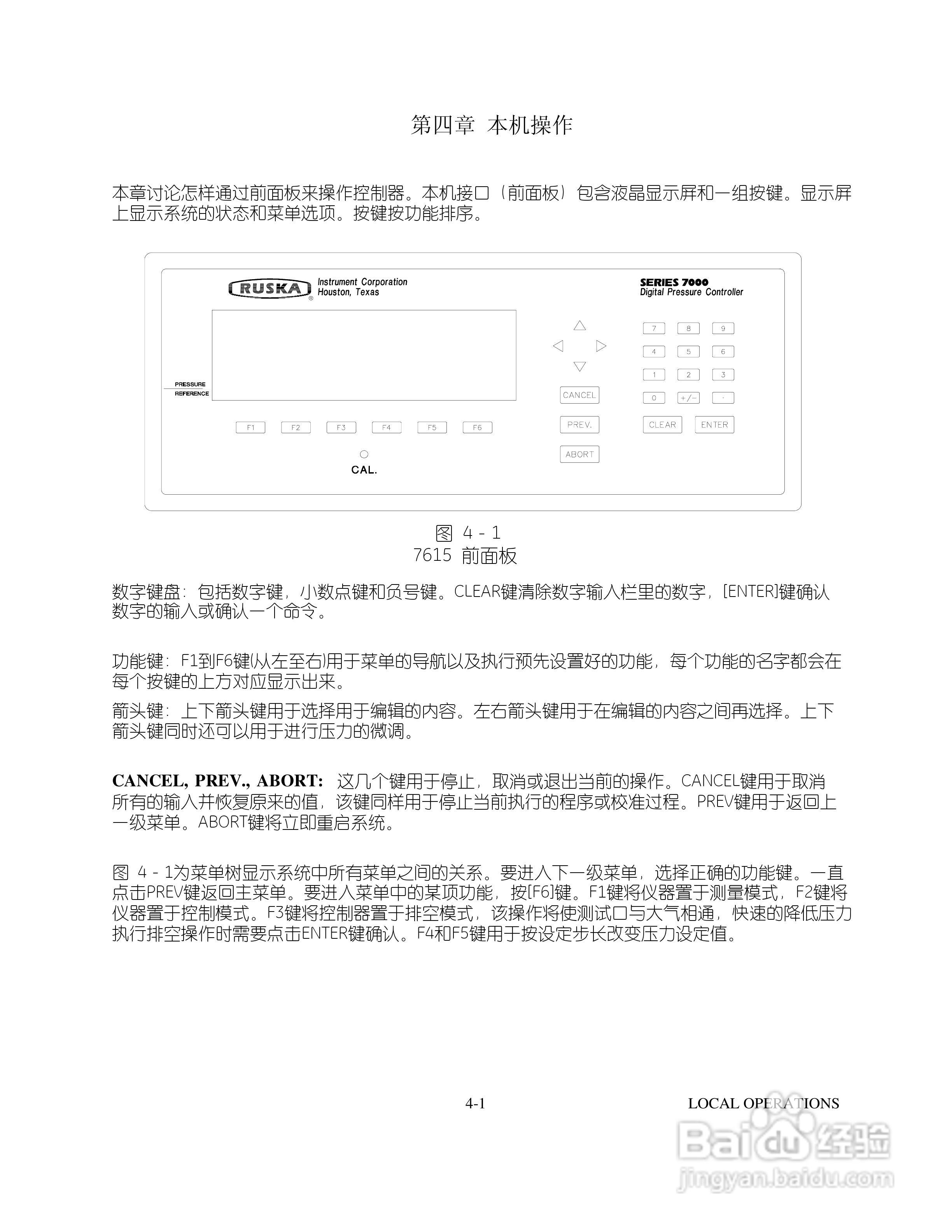GE 数字压力控制器7615型用户手册:[2]