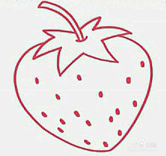 怎么画草莓-简笔画（8）