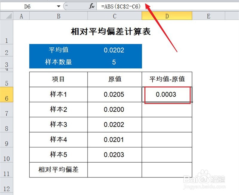 相对平均偏差怎么算的