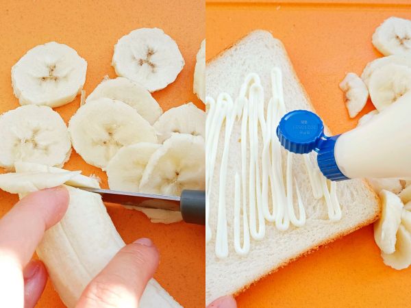 甜咸适口的爆浆香蕉三明治