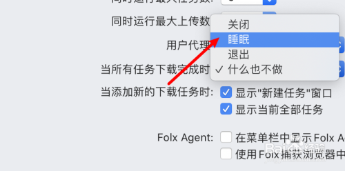 mac folx下載工具下載完成後怎麼設置電腦為睡眠