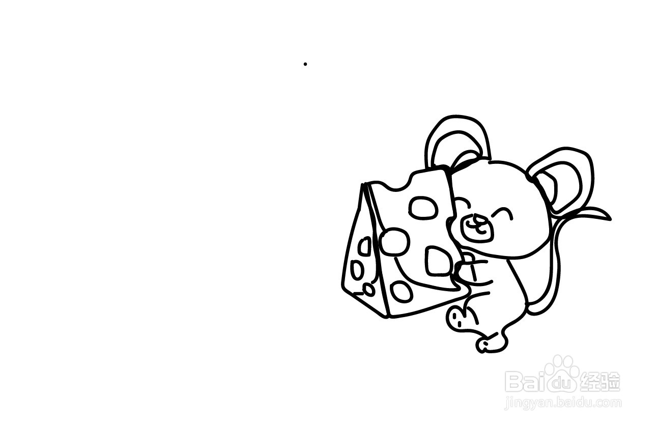 小老鼠的简笔画