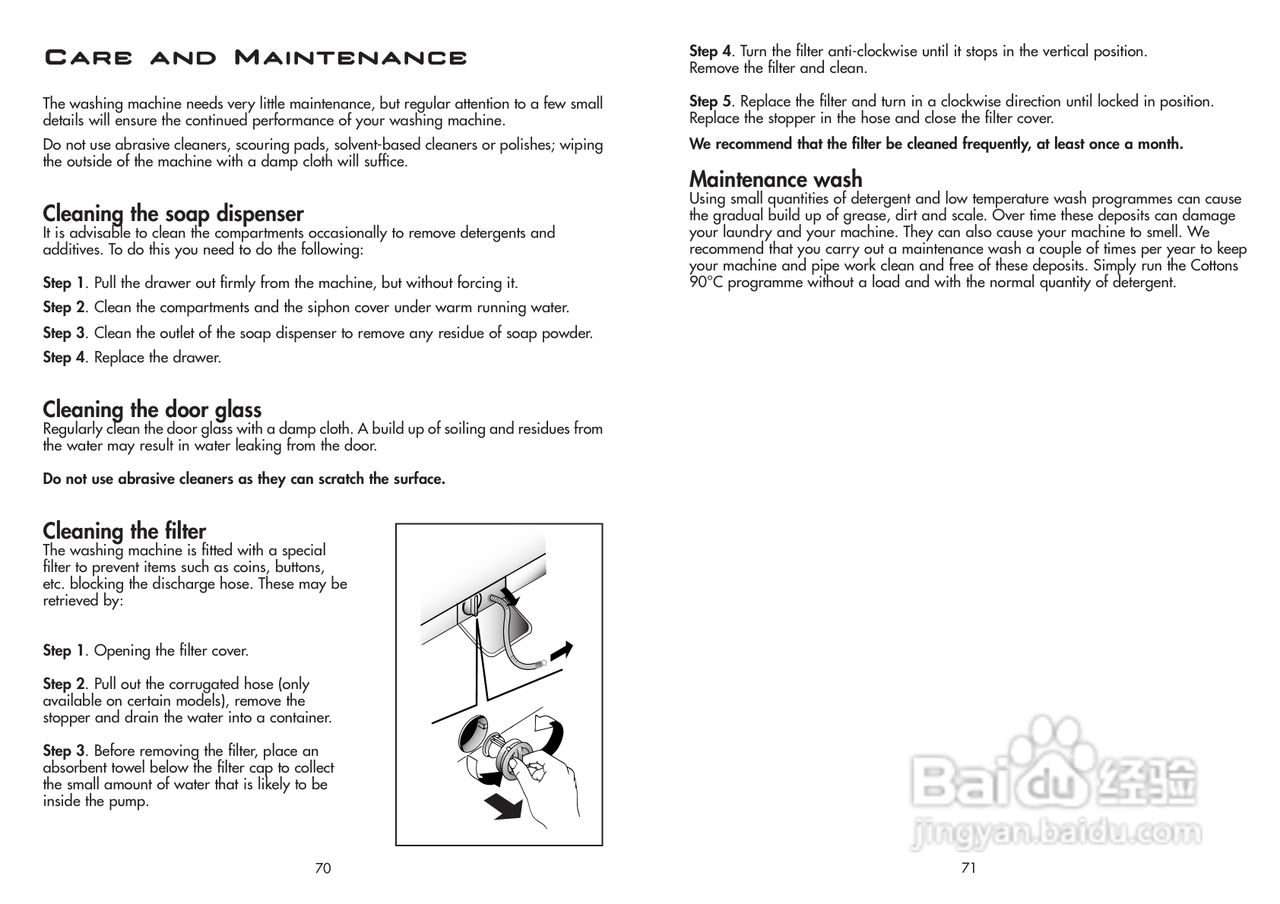 美国飞歌PWD14S型前置式洗衣干衣机说明书:[2]