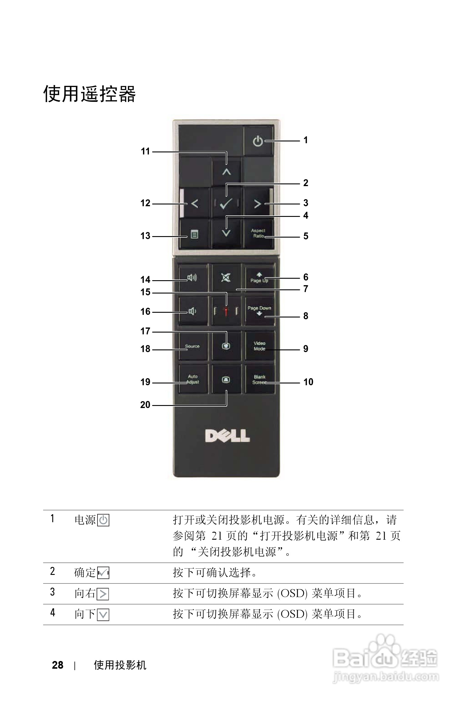 戴尔4310WX投影机使用说明书:[3]