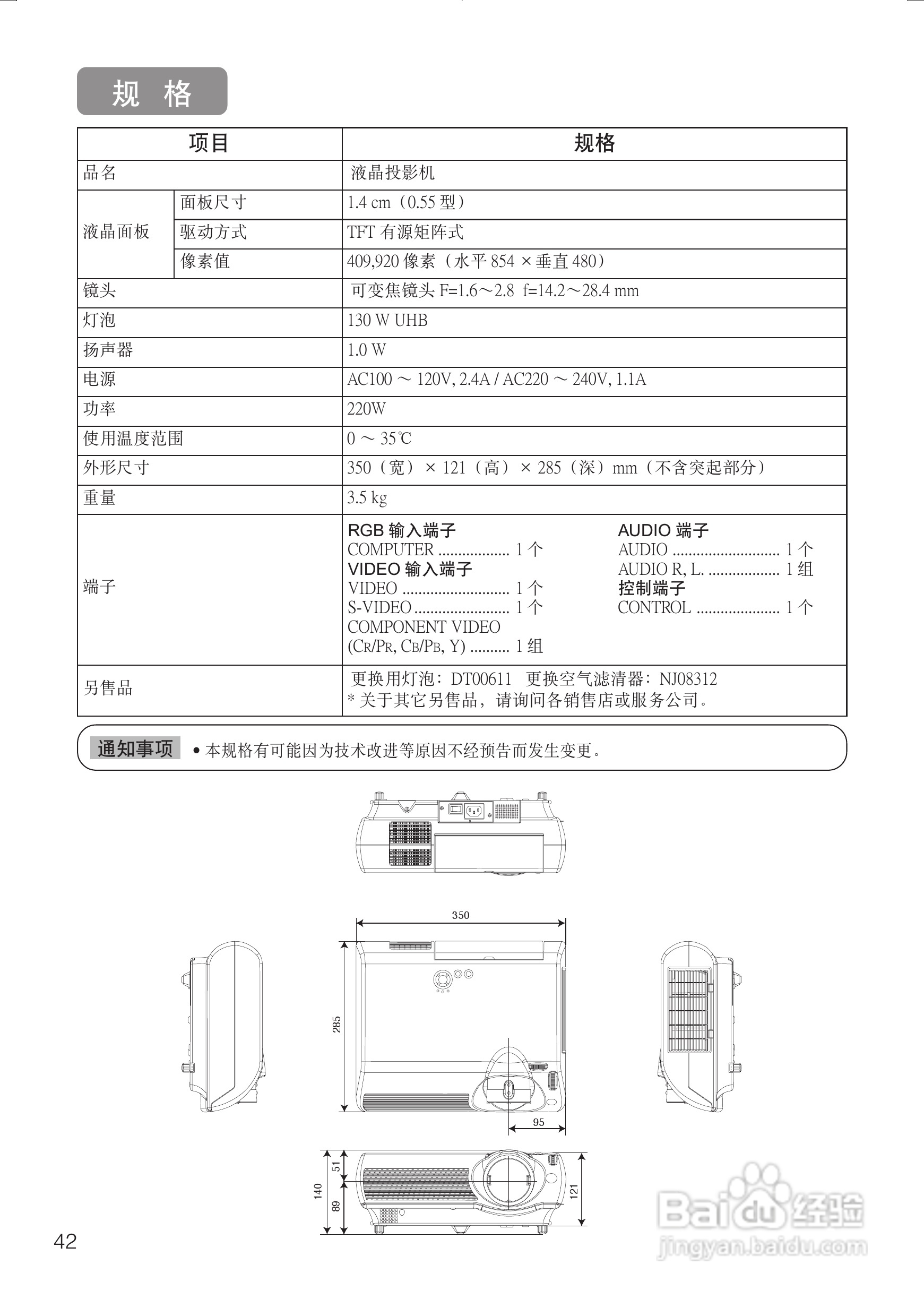 日立 PJTX10投影机说明书:[6]