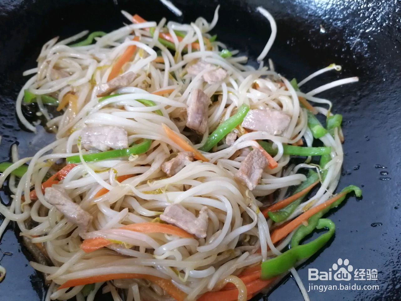 豆芽炒肉丝的做法
