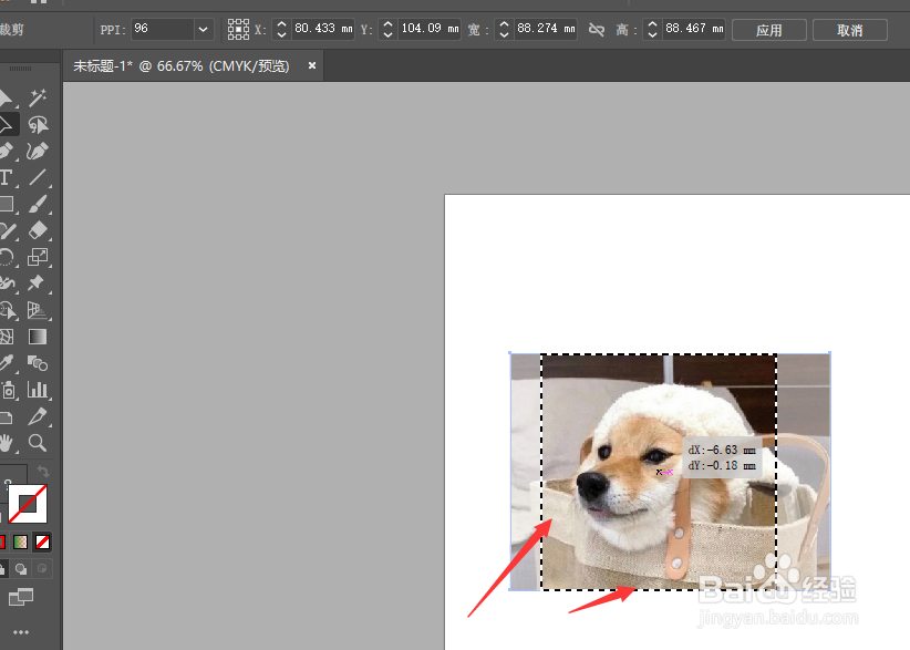 AI中怎样裁剪图片显示画面