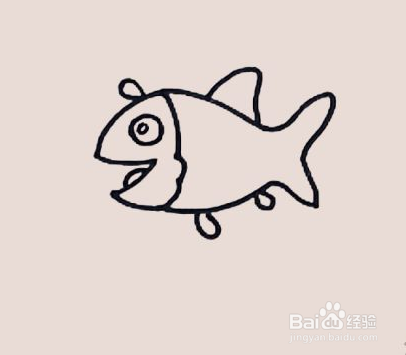 小金鱼简笔画