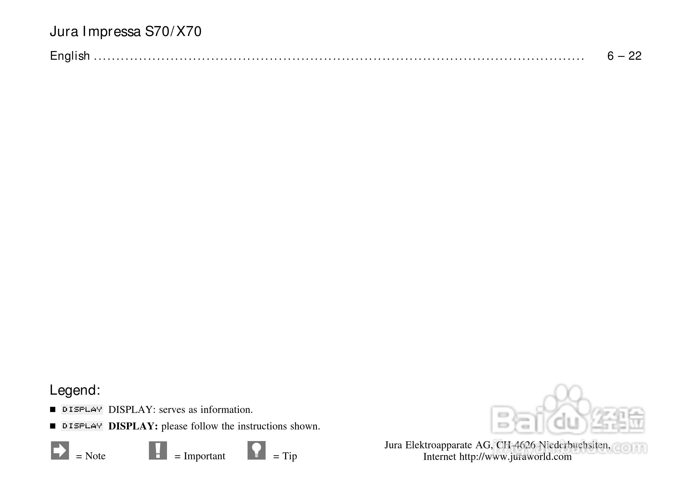 JURA IMPRESSA S75咖啡机使用手册:[1]