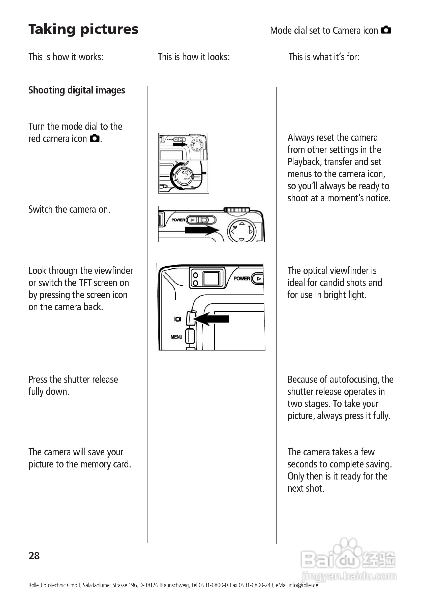 Rollei d41 com型数码相机说明书:[3]