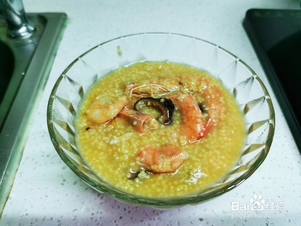 小白也能做懒人大虾香菇小米粥