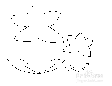 怎么画红花绿叶呢