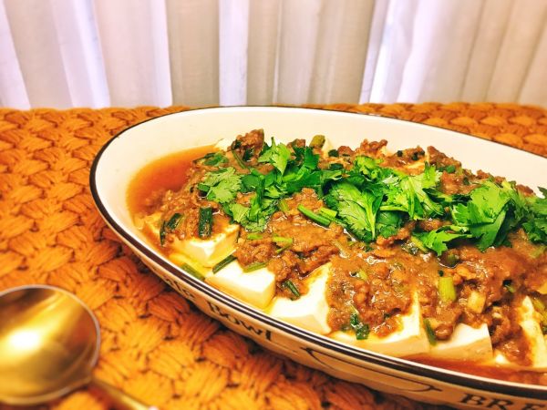 虾酱肉沫蒸豆腐